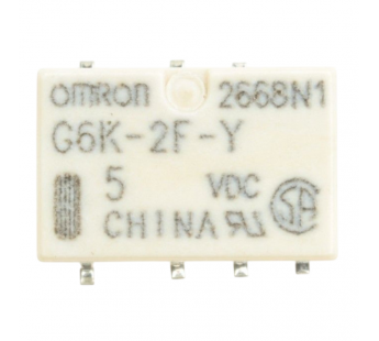 Реле электромагнитные OMRON G6K-2F-Y 5VDC Реле 5В DPDT 125В0,3А (Ag+Au clad) сигнальное SMT#2173264
