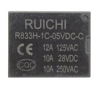 Реле электромагнитные Ruichi R833H-1C-05VDC-C Реле 5В SPDT 250В10А#2173303