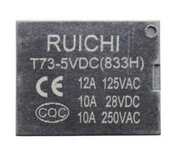 Реле электромагнитные Ruichi T73-5VDC Реле 5В SPDT 250В 10А#2173310