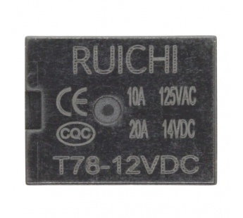 Реле электромагнитные Ruichi T78-12VDC Реле 12В SPDT 125В 10А#2173309