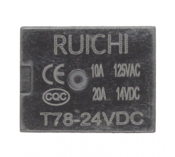Реле электромагнитные Ruichi T78-24VDC Реле 24В SPDT 125В 10А#2173308