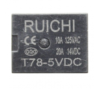 Реле электромагнитные Ruichi T78-5VDC Реле 5В SPDT 125В 10А#2173307