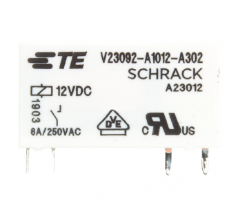 Реле электромагнитные TYCO V23092-A1012-A302 (1393236-8) Реле 12ВSPST-NO#2173505