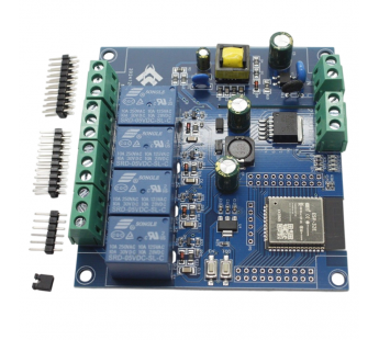 Платы отладочные NONAME ESP-32E Отладочная плата Wi-Fi/Bluetooth с4 релейными каналами SPDT AC 250В 10А#2174283