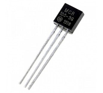 Тиристоры ONS MCR100-3G (TO-92) Тиристор 0,2мА 0,8А 100В#2179625
