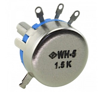 Резисторы переменные NONAME WH5-1А-1.5K Резистор переменный 1,5кОм 20% 0,1Вт длина вала 16мм (6мм)#2178202