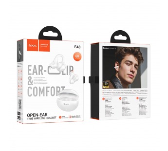 Беспроводные Bluetooth-наушники Hoco TWS EA8 Ear-Clip (white) (244709)#2177453