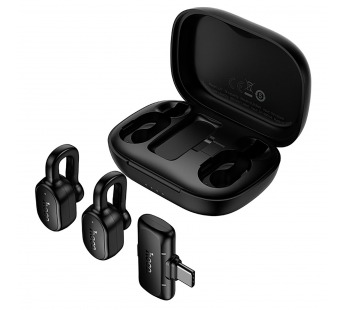 Микрофон Hoco петличный L27 Ice hidden wireless microphone Type-C (black) (245894)#2177158