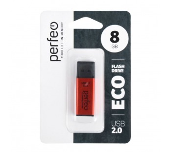 Флеш-накопитель USB2.0 8Gb Perfeo E03 (PF-E03R008ES) красный, шт#2175812