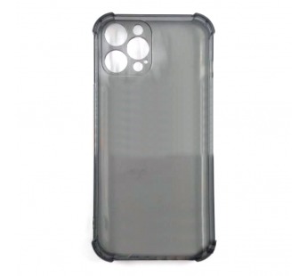 Задняя накладка для iPhone 12 Pro Max (силикон, с защитой камеры,прозрачно-черная (Armor series)), техпак#2176706