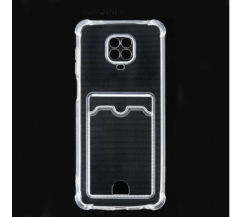 Задняя накладка для Xiaomi Redmi Note 9 Pro/Note 9 Pro Max/Note 9S(силикон, с защитой камеры, с визитницей, прозрачная (Full TPU Case))Armor series#2176693