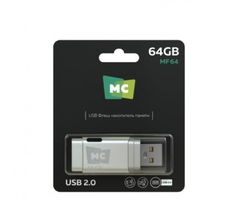 64Гб накопитель USB2.0 More Choice MF64 белая#2177033