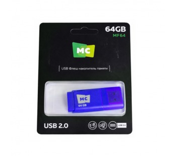 64Гб накопитель USB2.0 More Choice MF64 синяя#2177032