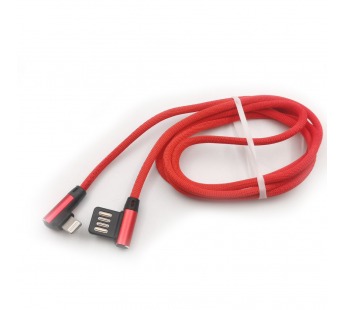 USB для iPhone X/iPhone 7/iPhone 6/iPhone 5 - Lightning (ткань), красный,1м, TG#2179333