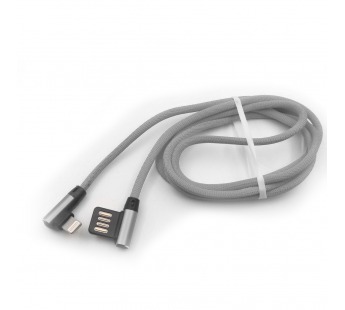 USB для iPhone X/iPhone 7/iPhone 6/iPhone 5 - Lightning (ткань), серый,1м, TG#2179334