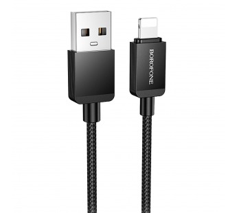Кабель USB - Apple lightning Borofone BX120 12W 100см 2,4A  (black) (243647)#2180252