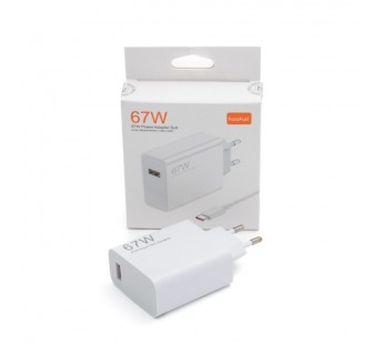 СЗУ блок+кабель FaizFull FC228 67W Usb Type-c анимация 67W max, шт#2180124