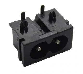Разъемы питания NONAME IEC-60320-C8 Разъем питания AC-019A AC2конт. вилка на плату 250В 2,5А (22x12мм)#2181960