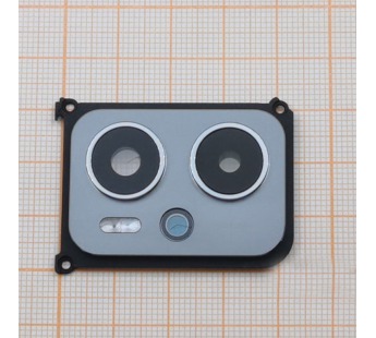 Стекло задней камеры для Xiaomi Poco X4 GT в рамке (черный)#2182843