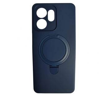 Чехол силиконовый Honor X6D MagSafe цветной с кольцом синий#2183972