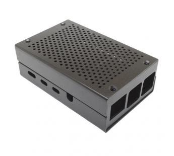 Одноплатные компьютеры NONAME Raspberry Pi 4B корпусалюминиевый черный 94x60,5x32мм#2186666