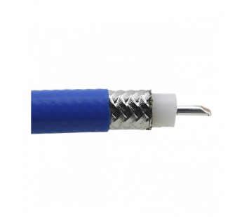 Коаксиальные кабели NONAME Коаксиальный кабель RG-401SСu/Cu+Sn, PTFE/FEP, 70%, 50 Ом, 19ГГц, синий 1м [SFX-50-5]#2186048