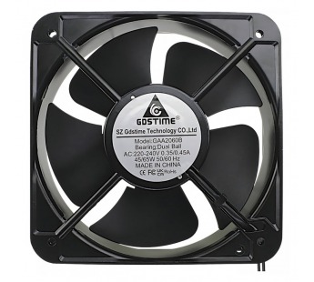 Кулеры (вентиляторы) GDSTIME GAA2060B Кулер осевой 200x200x60мм220-240В 0,36А 2600 об/мин (подшипник качения)#2187381
