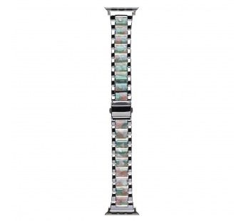 Ремешок - ApW44 Acrylic на застежке Apple Watch 38/40/41 mm (silver/pink) (246487)#2191503