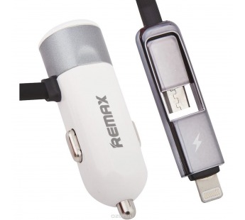 ЗУ Автомобильное Remax RCC102 Fast8 USB/lightning/5V/3.4A (silver) (74743)#2195151
