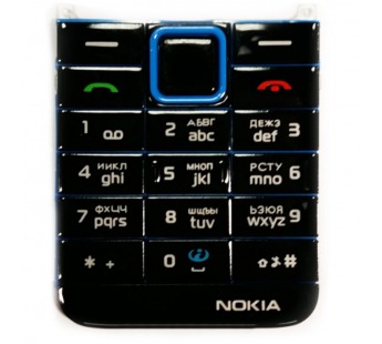 Клавиатура Nokia 3500C Черный с синим#408030