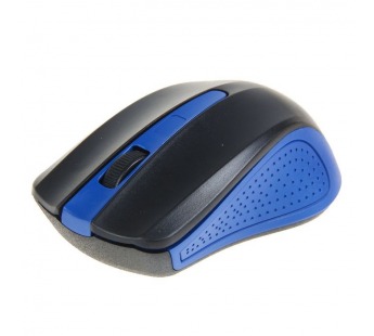 Мышь беспроводная RITMIX RMW-555, чёрный/голубой, USB-Dongle. Разрешение: 1000 dpi.#2141432