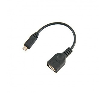 Кабель OTG - micro USB Glossar 15 см, чёрный#1410214