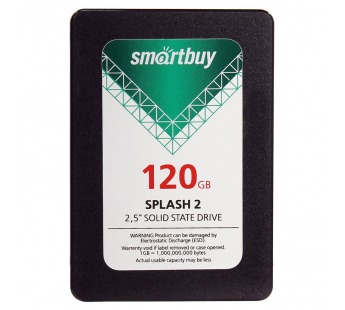 Твердотельный внутренний диск SSD Smart Buy 120GB  Splash 2, SATA-III, R/W - 460/280 MB/s, 2.5", Marvell 88NV1120, TLC 3D NAND#137820