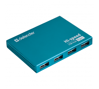 HUB DEFENDER SEPTIMA SLIM 7 портов (адаптер 2А) (1/50)#2141936