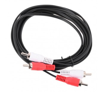 Кабель TELECOM 2xRCA (M)/2xRCA (M) чёрный, 3 м (1/250)#2109057