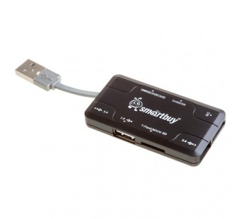 Хаб + Картридер Smartbuy Combo черный (SBRH-750-K) (1/5)#2141946