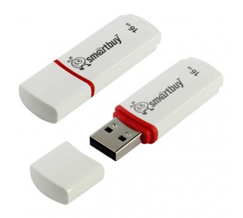 Флеш-накопитель USB 16Gb Smart Buy Crown (white)#699637