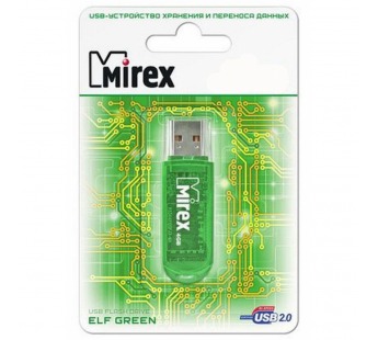 Флеш-накопитель USB 16GB Mirex ELF GREEN (ecopack)#1931727