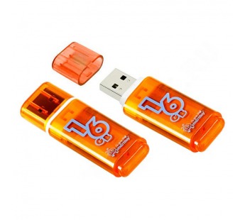 Флеш-накопитель USB 16Gb Smart Buy Glossy (orange)#699605