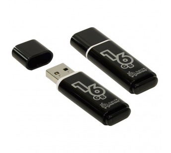 Флеш-накопитель USB 16Gb Smart Buy Glossy (black)