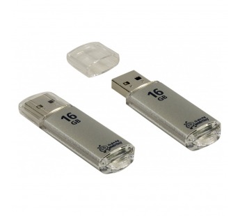 Флеш-накопитель USB 16GB Smart Buy V-Cut серебро#711141