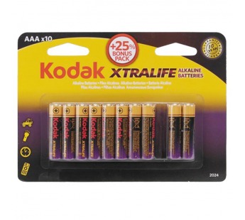 Элемент питания KODAK XTRALIFE LR03 8+2BL [K3A-8+2] (120/480/38400)#2116231