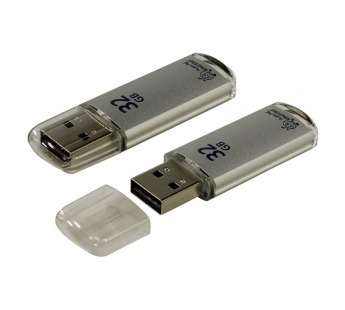 Флеш-накопитель USB 32Gb Smart Buy V-Cut silver#2106788