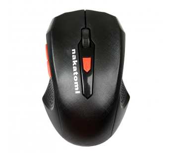 Мышь беспроводная Nakatomi MRON-07U - 6 кнопок + ролик прокрутки, USB, черная#2146574