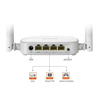 Беспроводной маршрутизатор Tenda N301, 802.11a/b/g/n, 300 Мбит/с, 2.4 ГГц. Однодиапазонный N роутер,#154649