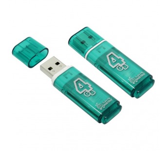 Флеш-накопитель USB 4Gb Smart Buy Glossy series (green)#2106642