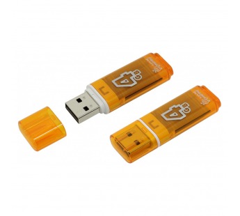 Флеш-накопитель USB 4Gb Smart Buy Glossy series (orange)#693980