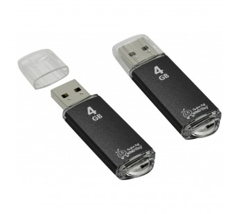 Флеш-накопитель USB 4Gb Smart Buy V-Cut series (black)#693964