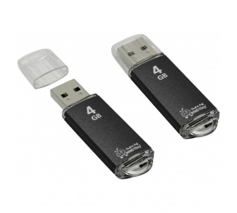 Флеш-накопитель USB 4Gb Smart Buy V-Cut series (black)#2106639