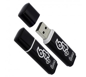 Флеш-накопитель USB 64GB Smart Buy Glossy чёрный#2099603